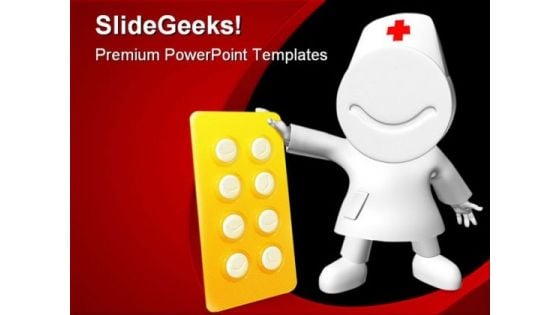 Happy Pills Medical PowerPoint Backgrounds And Templates 1210