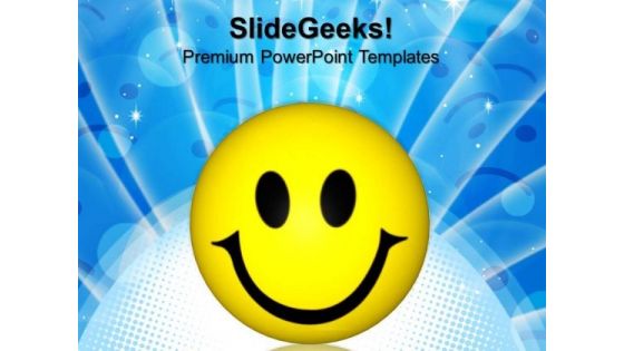 Happy Smiley Face Metaphor PowerPoint Templates And PowerPoint Themes 0812