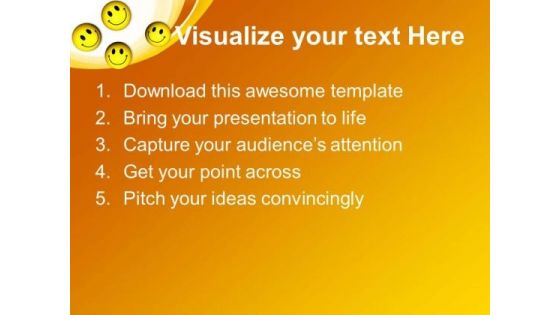 Happy Smiley Shapes PowerPoint Templates And PowerPoint Themes 0812