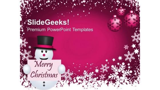 Happy Snowman Merry Christmas Decoration PowerPoint Templates Ppt Backgrounds For Slides 1212 Happy Snowman Merry Christmas Decoration PowerPoint Templates Ppt Backgrounds For Slides 1212