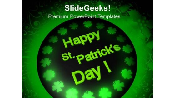 Happy St Patricks Day Celebration PowerPoint Templates Ppt Backgrounds For Slides 0313