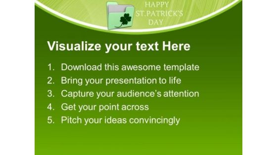 Happy St Patricks Day Holidays PowerPoint Templates Ppt Backgrounds For Slides 0313