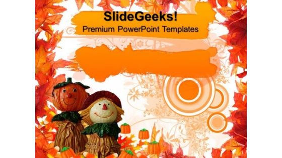 Happy Thanksgiving Autumn Festival PowerPoint Templates And PowerPoint Themes 0812