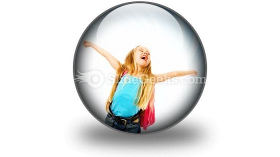 Happy Young Girl Ppt Icon For Ppt Templates And Slides C