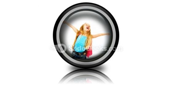 Happy Young Girl Ppt Icon For Ppt Templates And Slides Cc