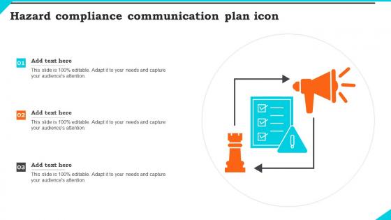 Hazard Compliance Communication Plan Icon Ppt Summary Brochure Pdf