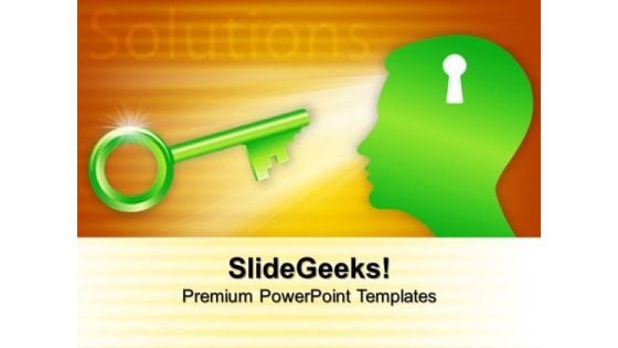 Head With Key Solutions Business PowerPoint Templates And PowerPoint Themes 0712 Head With Key Solutions Business PowerPoint Templates And PowerPoint Themes 0712