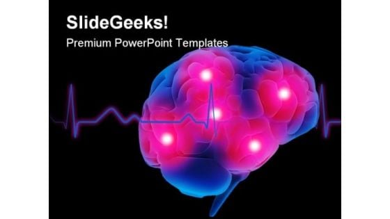 Headache Medical PowerPoint Template 1110