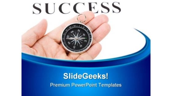Headline Success And Compass Business PowerPoint Themes And PowerPoint Slides 0511