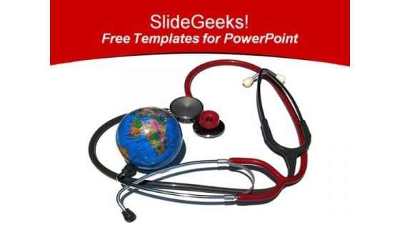 Medical Health PowerPoint Template with Globe