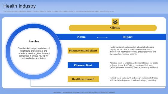 Health Industry Data Analytics Company Outline Professional PDF