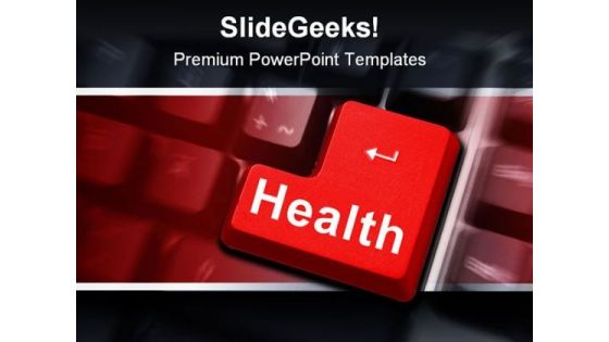 Health Keyboard Internet PowerPoint Template 0610