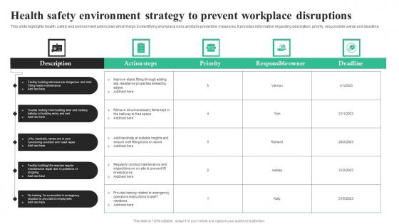 Health Safety Environment Strategy To Prevent Workplace Disruptions Download Pdf Health Safety Environment Strategy To Prevent Workplace Disruptions Download Pdf