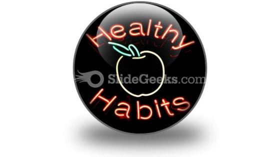 Healthy Habits PowerPoint Icon C