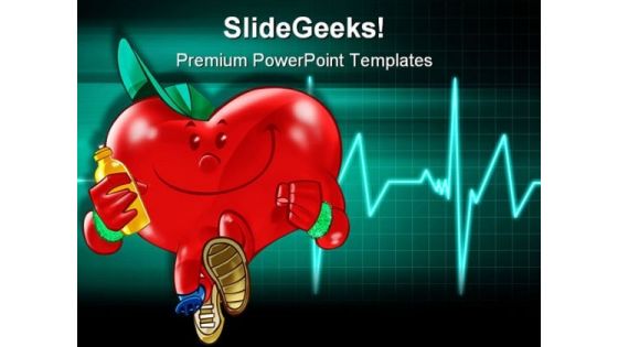 Healthy Heart Science PowerPoint Template 0610