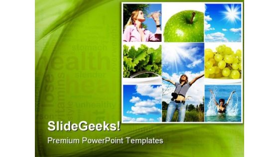 Healthy Lifestyle Concept Health PowerPoint Templates And PowerPoint Backgrounds 0811