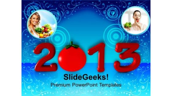Healthy Upcoming Year Food PowerPoint Templates Ppt Backgrounds For Slides 1212