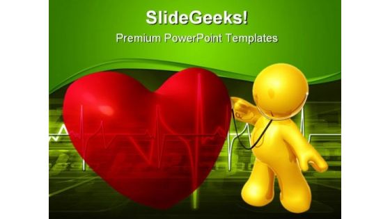 Heart And Doctor Medical PowerPoint Templates And PowerPoint Backgrounds 0611