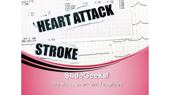 Heart Attack And Stroke Medical PowerPoint Templates And PowerPoint Backgrounds 0611