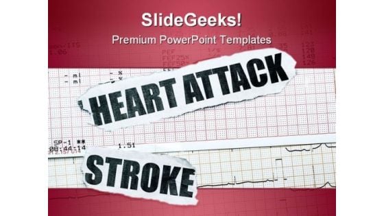 Heart Attack Medical PowerPoint Template 0610