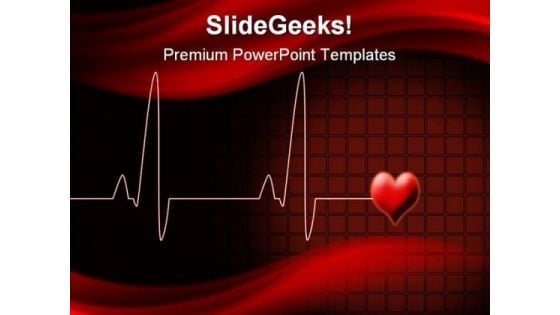 Heart Beat Medical PowerPoint Template 0610