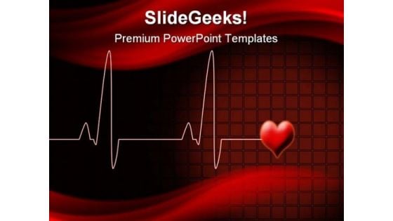 Heart Beat Medical PowerPoint Template 0610 Heart Beat Medical PowerPoint Template 0610