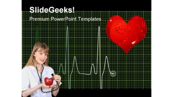 Heart Beat Medical PowerPoint Themes And PowerPoint Slides 0611