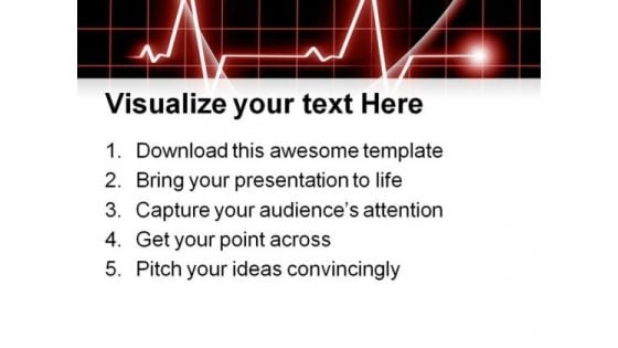 Heart Beat On Monitor Health PowerPoint Themes And PowerPoint Slides 0811