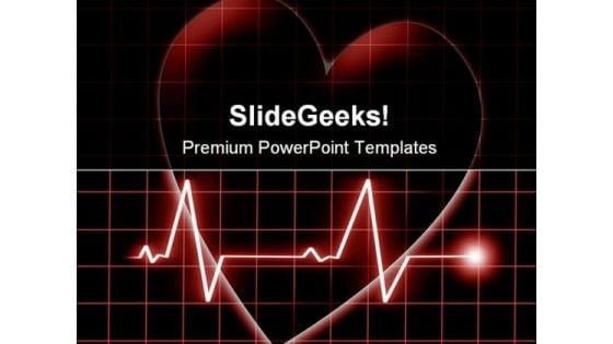 Heart Beat On Monitor Health PowerPoint Themes And PowerPoint Slides 0811