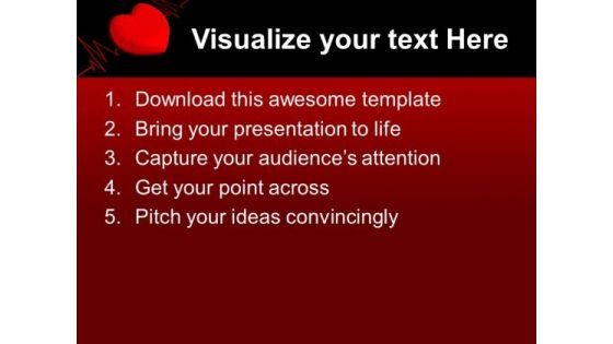 Heart Cardio Gram Medical PowerPoint Templates And PowerPoint Themes 1012