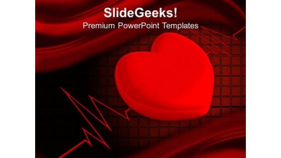 Heart Cardio Gram Medical PowerPoint Templates And PowerPoint Themes 1012