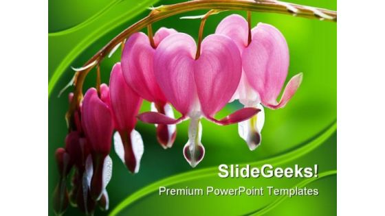 Heart Flowers Beauty PowerPoint Backgrounds And Templates 0111