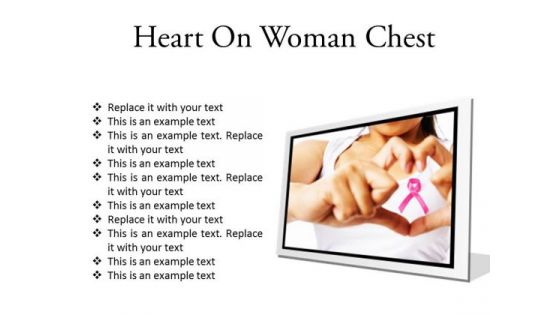 Heart Framing Woman Health PowerPoint Presentation Slides F