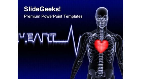 Heart Line Medical PowerPoint Themes And PowerPoint Slides 0811
