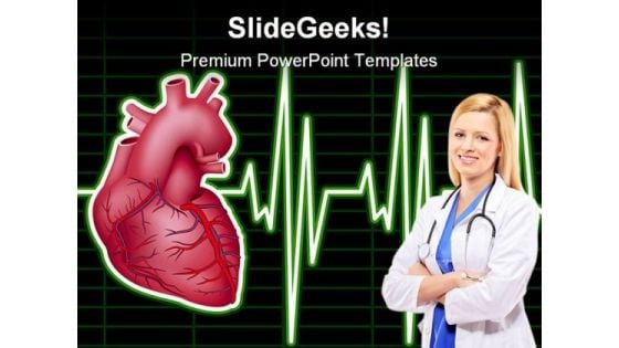 Heart Monitor Medical PowerPoint Backgrounds And Templates 1210