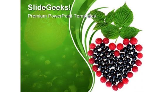 Heart Of Berries Nature PowerPoint Themes And PowerPoint Slides 0311