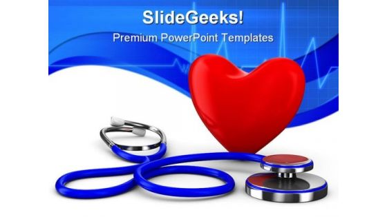 Heart Stethoscope Medical PowerPoint Templates And PowerPoint Backgrounds 0211