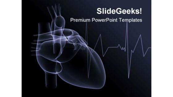 Heart X Ray Medical PowerPoint Template 1110