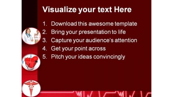 Heartbeat Medical PowerPoint Themes And PowerPoint Slides 0811