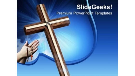 Heavenly Cross And Faith Church PowerPoint Templates And PowerPoint Themes 0712