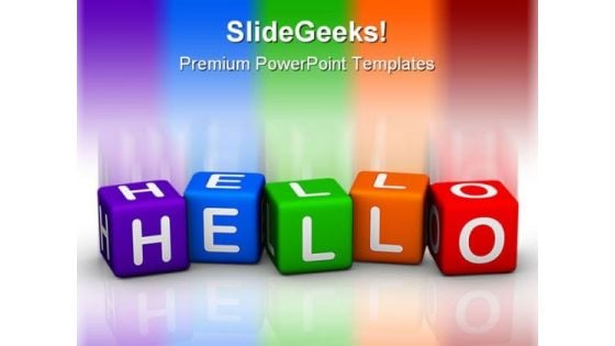 Hello Cubes Shapes PowerPoint Templates And PowerPoint Backgrounds 0211