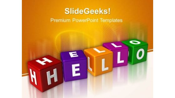 Hello Cubes Shapes PowerPoint Templates And PowerPoint Themes 0412