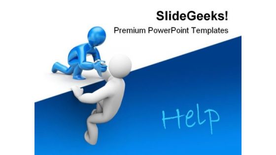 Help01 Metaphor PowerPoint Themes And PowerPoint Slides 0811