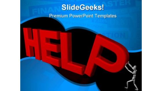 Help Metaphor PowerPoint Templates And PowerPoint Backgrounds 0611