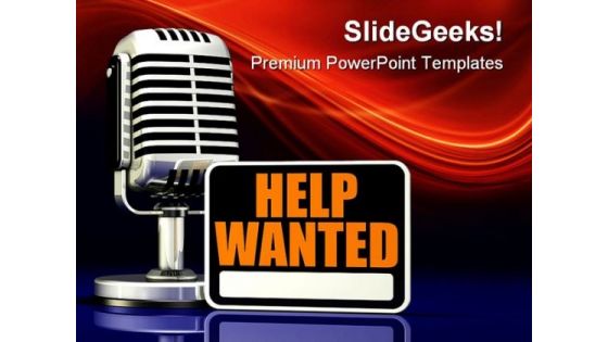 Help Wanted Metaphor PowerPoint Templates And PowerPoint Backgrounds 0311