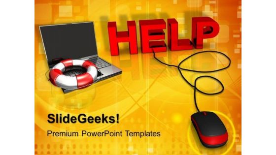 Help With Computer Mouse PowerPoint Templates And PowerPoint Themes 1012