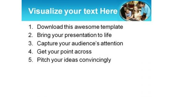 Helpful Teacher Education PowerPoint Template 1110