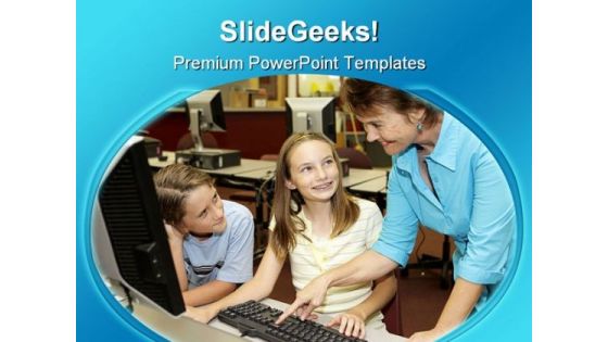 Helpful Teacher Education PowerPoint Template 1110