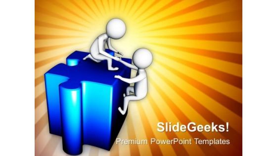 Helping The Business Partners To Find Solution PowerPoint Templates Ppt Backgrounds For Slides 0713