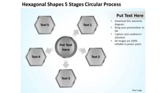 Hexagonal Shapes 5 Stages Circular Process Business Plan PowerPoint Slides Hexagonal Shapes 5 Stages Circular Process Business Plan PowerPoint Slides